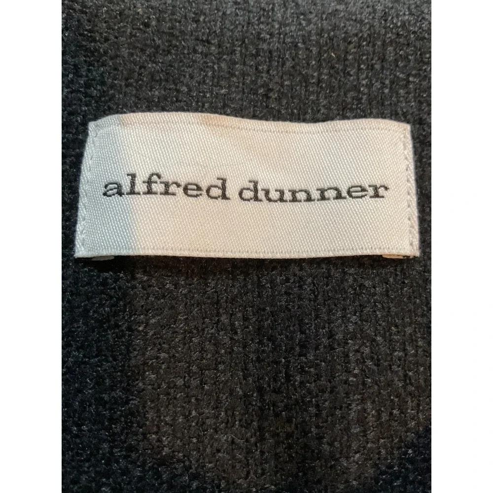 Alfred Dunner Womens Size 14 Black White Grid Plaid Button Front Blazer Jacket